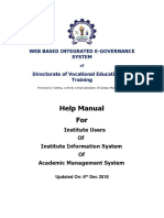 Help Manual For: Web Based Integrated E-Governance System
