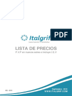 Lista de Precio ITALGRIF - 2019 PDF