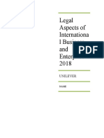 Legal Aspects of Internationa L Business and Enterprise 2018