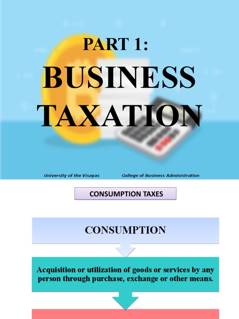 Understanding Consumption Taxes in Business | PDF | Value Added Tax ...