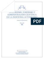 Taylorismo, Fordismo y Administración Científica en La Industria Automotriz