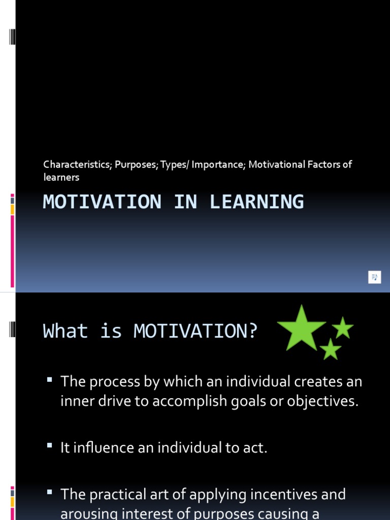 Motivation in Learning | PDF | Motivation | Motivational
