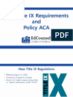 New Title Ix Requirements and Policy Aca