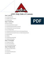APEX Help Table of Contents:: Chapter 1. Initial Setup