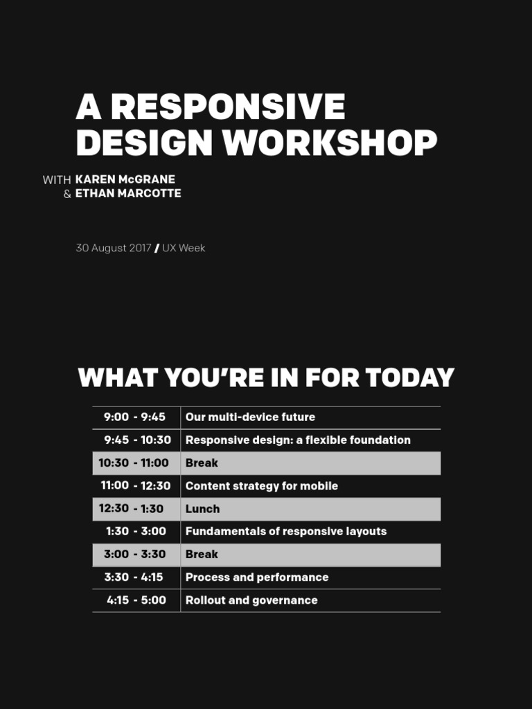 Responsive Design Workshop Overview | PDF | Responsive Web Design ...