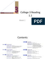 College 3 Reading 1.1: Week 1
