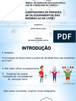 Os Frequentadores de Parques Utilizam Os Equipamentos Das Academias Ao Ar Livre PDF