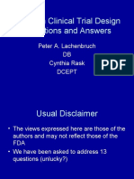 Thirteen Clinical Trial Design Questions and Answers: Peter A. Lachenbruch DB Cynthia Rask Dcept