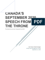2020.09 Canada Speech From The Throne