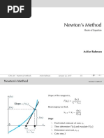 Newton's Method: Roots of Equation