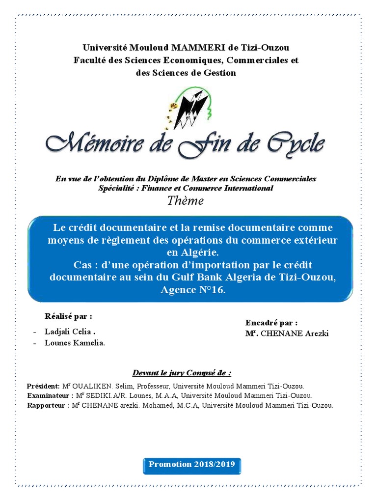 Comment Derouler Le Credit Documentaire Back To Back Schéma Le Crédit Documentaire Et La Remise Documentaire Comme Moyens de Règlement  Des Opérations Du Commerce Extérieur en Algérie. | PDF | Lettre de crédit |  Avantage comparatif