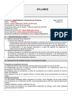 Syllabus Implementacion Proyectos - O - 2020