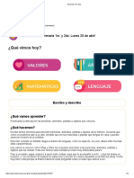 Aprende en Casa 1ro y 2do Lunes 20 de Abril Español PDF