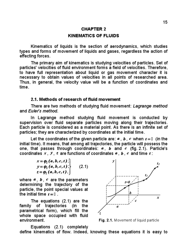 Chapter 2 Kinematics of Fluid | PDF | Vortices | Fluid Dynamics
