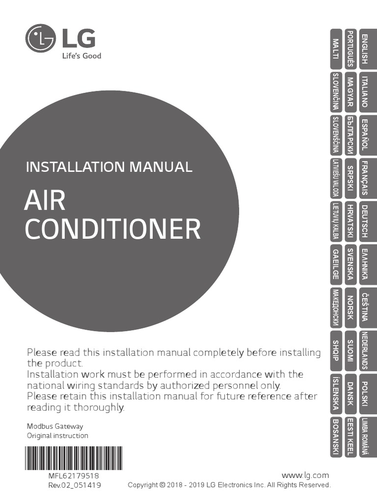 AIR Conditioner: Installation Manual | PDF | Electrical Wiring ...