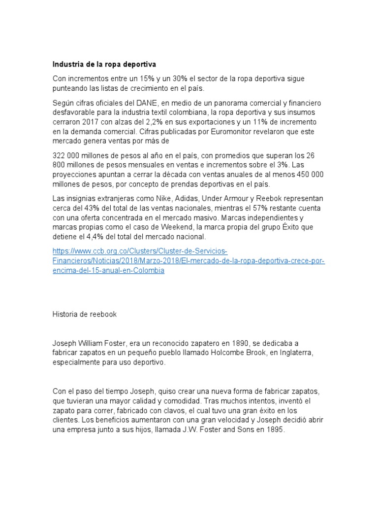 Industria de La Ropa | PDF | Nike | Ropa