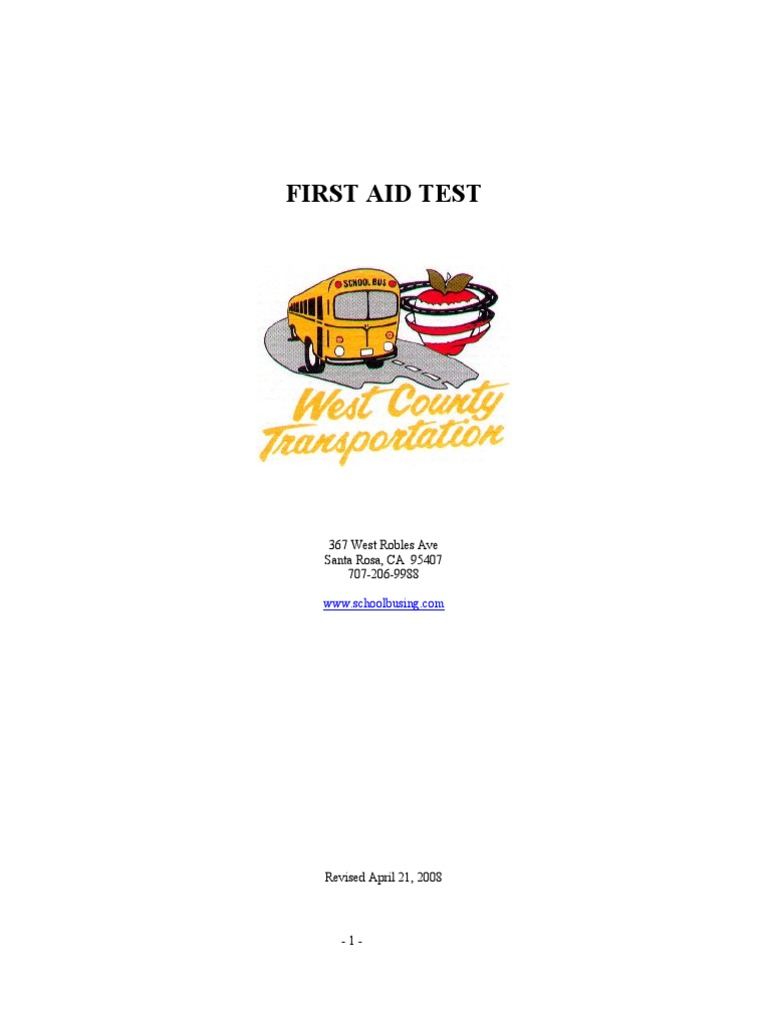 First Aid Test A Comprehensive Review of Key First Aid Concepts PDF