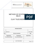 Method of Statement MS.01 Clay Tiles Works: Revision History