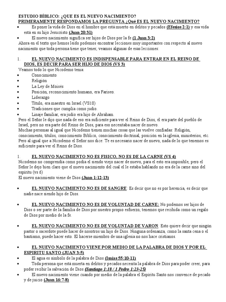 El Nuevo Nacimiento en Cristo | PDF | Pecado | Jesús, image size:768x1024