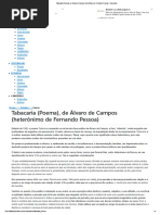 Tabacaria (Poema), de Álvaro de Campos (heterônimo de Fernando Pessoa) - Passeiweb