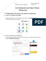 Configuración Grabación de Clase Virtual Classroom