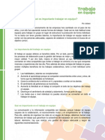 TE. Por Quç Es Importante Trabajar en Equipo PDF