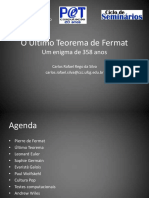 O Último Teorema de Fermat - Ciclo de Seminarios 2012.1 - Rafael