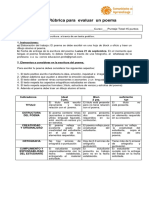 Rúbrica para Evaluar Un Poema PDF