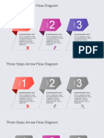 Three Steps Arrow Flow Diagram: Placeholder Text Placeholder Text Placeholder Text