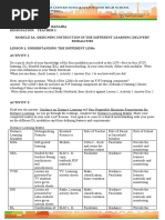 MODULE 3A - DESIGNING INSTRUCTION IN THE DIFFERENT LEARNING DELIVERY MODALITIES (Done)