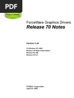 Release 70 Notes: Forceware Graphics Drivers