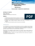 Preparación de soluciones y unidades de concentración