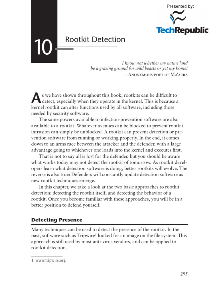 Rootkit Detection | PDF | Windows Registry | Thread (Computing)