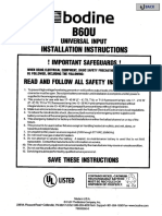 1-05 -Bodine - B60U Universal Input Installation Instructions 