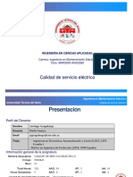 Calidad de Servicio Eléctrico: Ingenieria en Ciencias Aplicadas