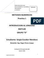 Practica 1 Introduccion Al Lenguaje de Matlab PDF