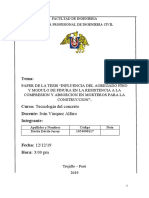 Influencia Del Prcentaje de Agregado Fino y Modulo de Finura en La Resistenci A La Comprecion y Absrocion en Morteros para La Construccion