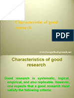 Characteristic of Good Research