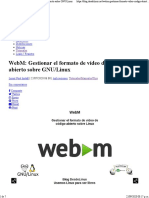 Webm: Gestionar El Formato de Vídeo de Código Abierto Sobre Gnu/Linux