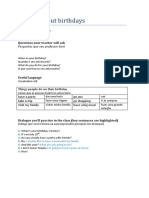 Como Falar Sobre Aniversários PDF