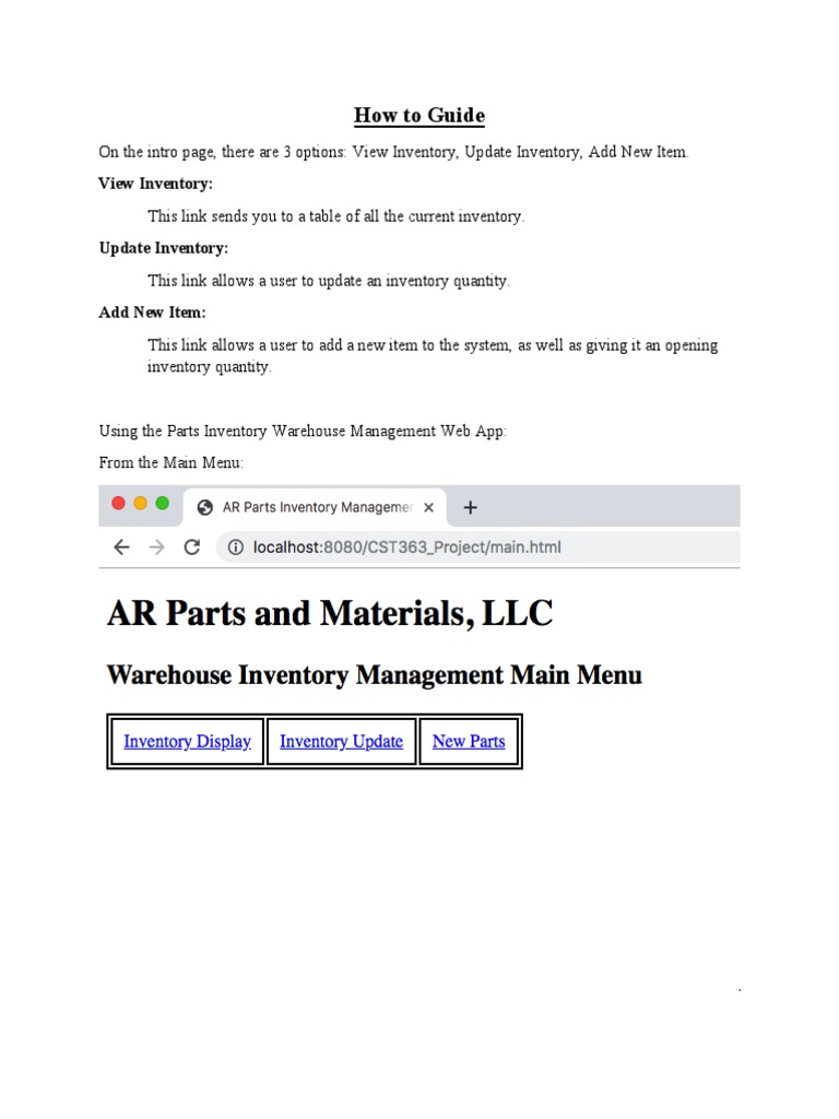 Parts Inventory Management Guide | PDF
