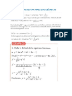 Derivadas de Funciones Logaritmicas y Exponenciales PDF