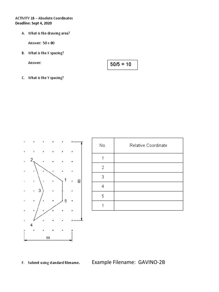 Absolute Coordinates Activity Guide | PDF