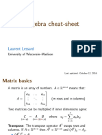 Linear Algebra Cheat-Sheet: Laurent Lessard