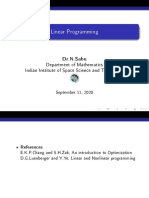 Linear Programming: Dr.N.Sabu Department of Mathematics Indian Institute of Space Science and Technology