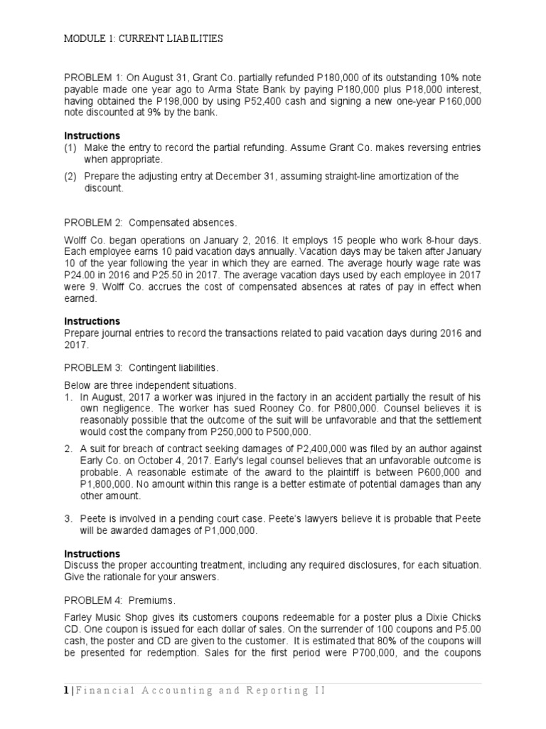 Current Liabilities Accounting Guide | PDF | Tax Deduction | Income