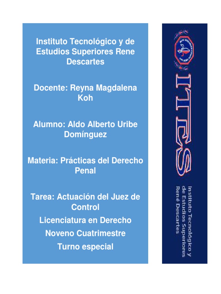 Actuación Del Juez De Control P De D Penal Pdf Esfera Pública