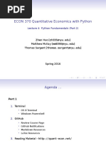 ECON 370 Quantitative Economics With Python: Lecture 4: Python Fundamentals (Part 2)