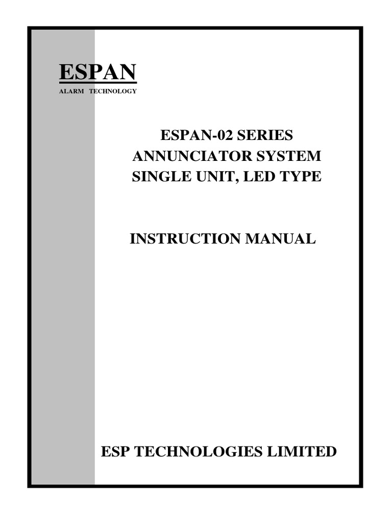 Espan: Espan-02 Series Annunciator System Single Unit, Led Type | PDF ...