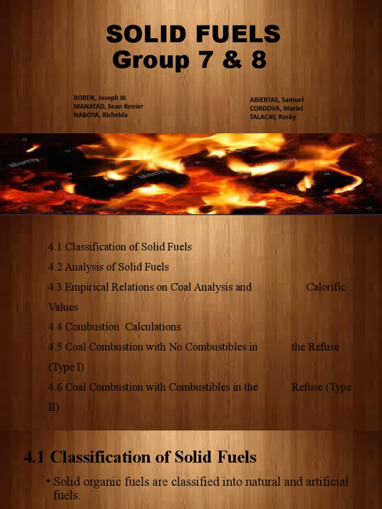 Solid Fuel Combustion Analysis | PDF | Coal | Lignite